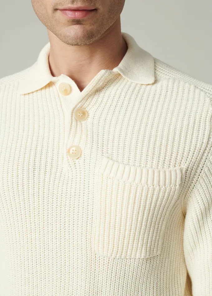 Men Joe8217s Jeans RUBEN POLO SWEATER Chalk Sweaters Hoodies