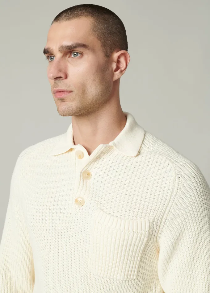 Men Joe8217s Jeans RUBEN POLO SWEATER Chalk Sweaters Hoodies