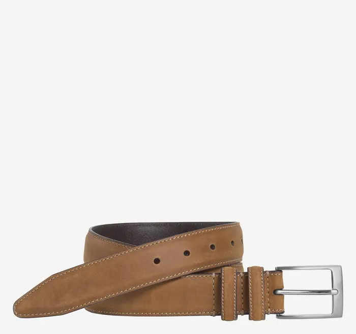 Men Johnston and Murphy Belts Distressed Casual Belt Brown