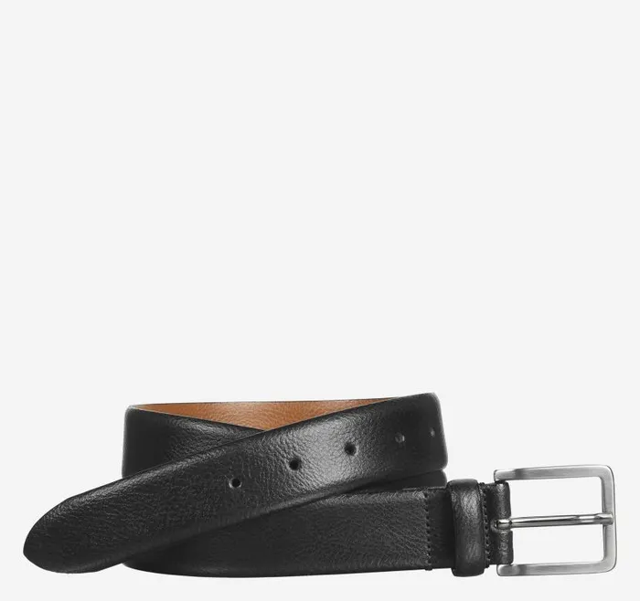 Men Johnston and Murphy Belts FeatherEdge Dress Belt Black