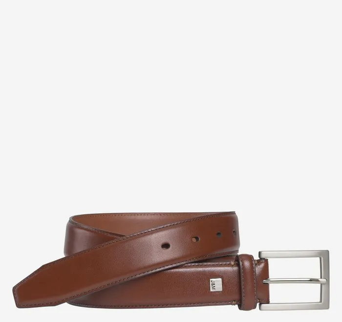 Men Johnston and Murphy Belts Johnston and Murphy Dress Belt Saddle Tan