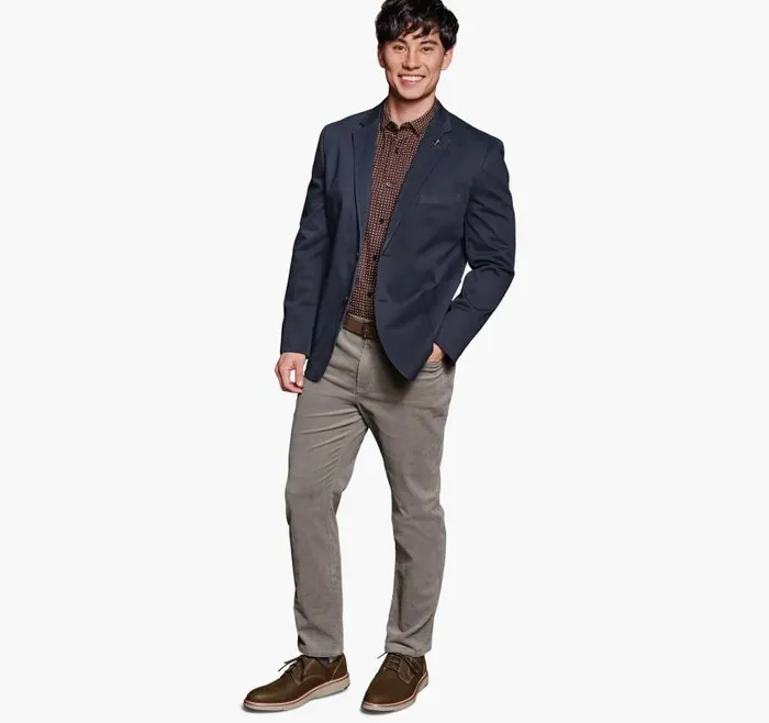 Men Johnston and Murphy Blazers Washed Cotton Blazer Navy Men Johnston and Murphy Blazers Washed Cotton Blazer Navy
