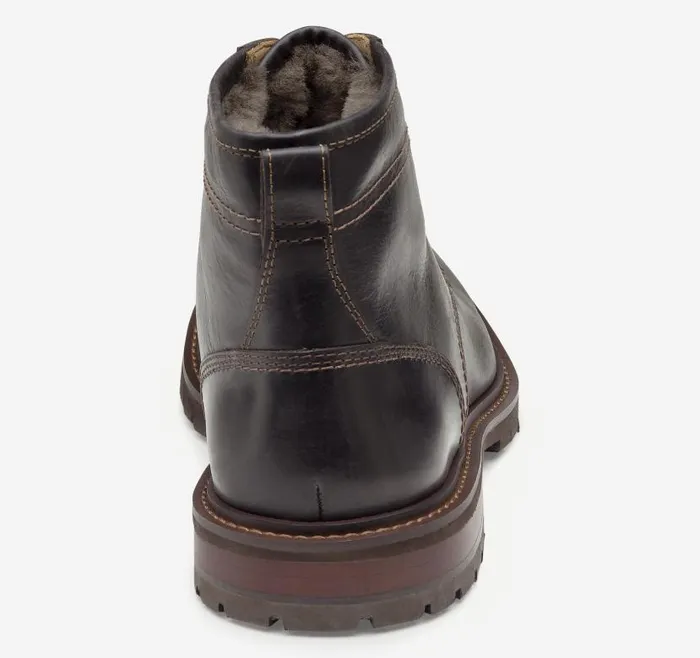 Men Johnston and Murphy Boots Barrett Moc Toe Shearling Boot Dark Brown Full Grain Men Johnston and Murphy Boots Barrett Moc Toe Shearling Boot Dark Brown Full Grain