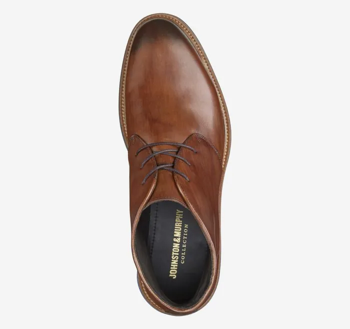 Men Johnston and Murphy Boots Jenson Chukka Boot Brown Italian Calfskin Men Johnston and Murphy Boots Jenson Chukka Boot Brown Italian Calfskin