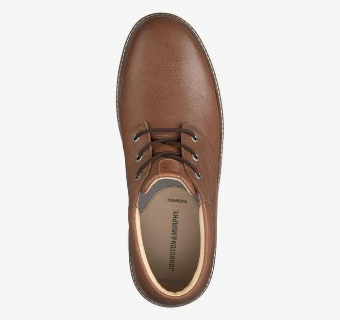 Men Johnston and Murphy Boots McGuffey Lug Chukka Boot Brown Waterproof Full Grain