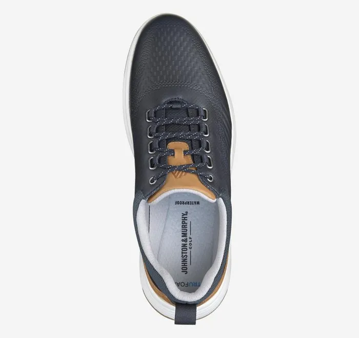 Men Johnston and Murphy LaceUps Amherst GL1 Sport Hybrid Navy Coated Knit