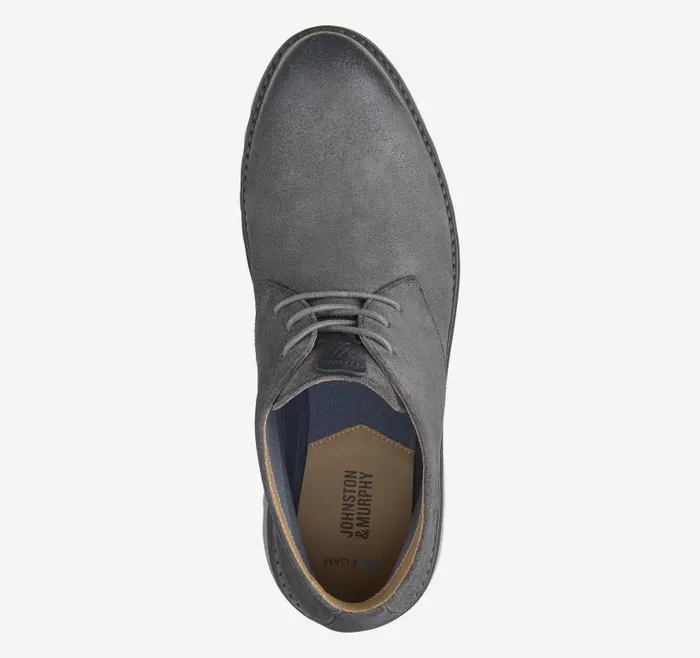 Men Johnston and Murphy LaceUps Braydon Chukka Charcoal Waxed Suede Men Johnston and Murphy LaceUps Braydon Chukka Charcoal Waxed Suede