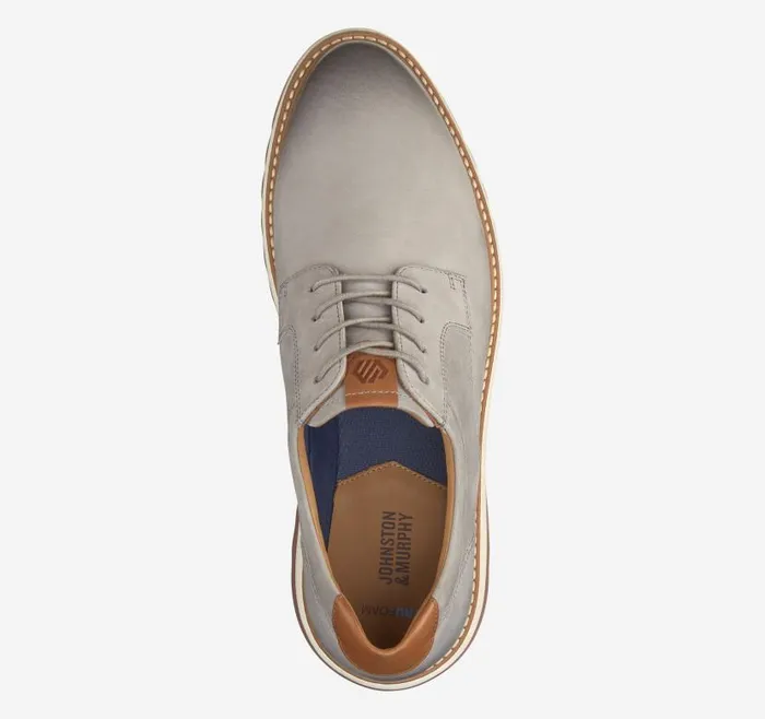 Men Johnston and Murphy LaceUps Braydon Plain Toe Gray Oiled Nubuck