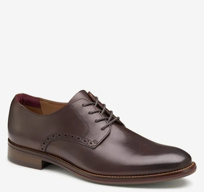 Men Johnston and Murphy LaceUps Conard 20 Plain Toe Mahogany Full Grain