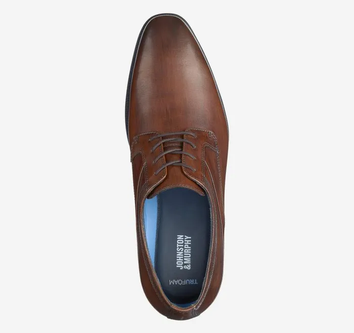 Men Johnston and Murphy LaceUps Gibbons Plain Toe Mahogany Full Grain