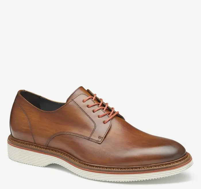 Men Johnston and Murphy LaceUps Jenson Plain Toe Tan Italian Calfskin Men Johnston and Murphy LaceUps Jenson Plain Toe Tan Italian Calfskin