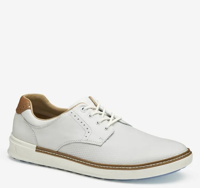 Men Johnston and Murphy LaceUps McGuffey GL2 Hybrid Plain Toe White Embossed Full Grain