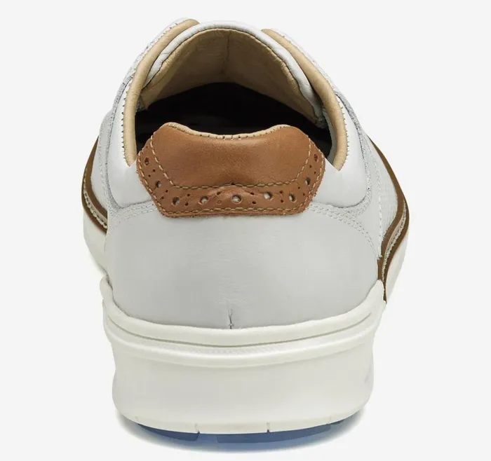 Men Johnston and Murphy LaceUps McGuffey GL2 Hybrid Plain Toe White Embossed Full Grain