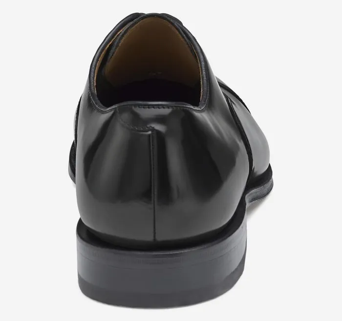 Men Johnston and Murphy LaceUps Melton Cap Toe Black Calfskin