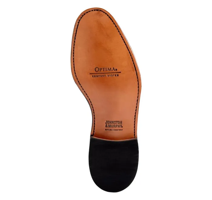 Men Johnston and Murphy LaceUps Melton Cap Toe Tan Calfskin