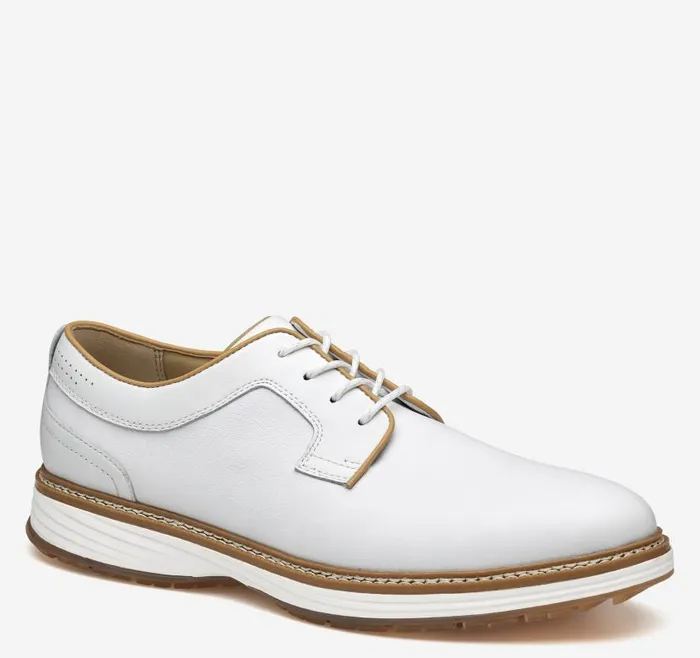 Men Johnston and Murphy LaceUps Upton GL1 Luxe Hybrid White Waterproof Full Grain