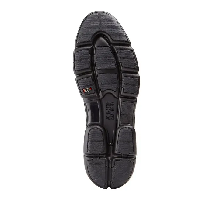 Men Johnston and Murphy LaceUps XC4 Tanner Plain Toe Black Full Grain