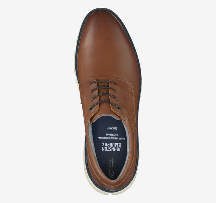 Men Johnston and Murphy LaceUps XC4 Tanner Plain Toe Tan Full Grain Men Johnston and Murphy LaceUps XC4 Tanner Plain Toe Tan Full Grain