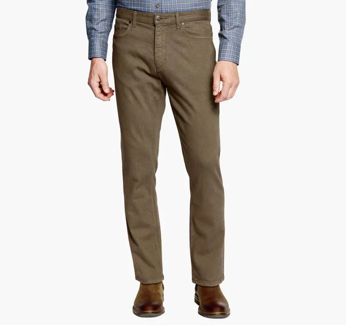 Men Johnston and Murphy Pants and Jeans Denim Jeans Light Brown Wash
