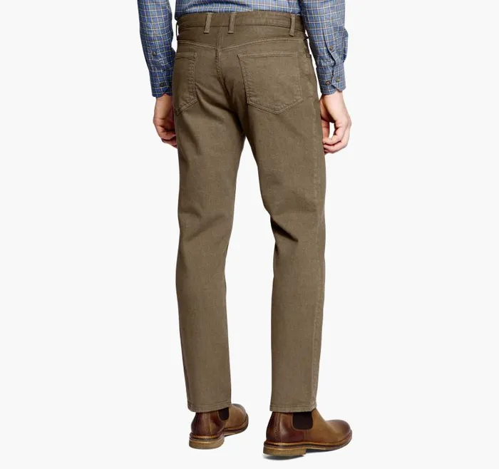 Men Johnston and Murphy Pants and Jeans Denim Jeans Light Brown Wash