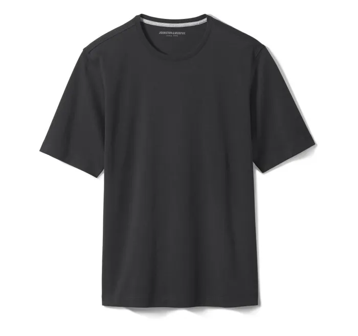 Men Johnston and Murphy Polos and Tees Essential Tee Black Men Johnston and Murphy Polos and Tees Essential Tee Black