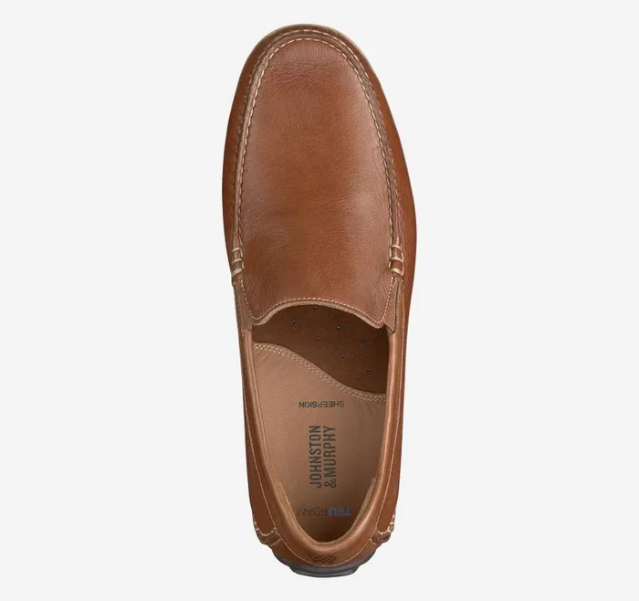 Men Johnston and Murphy SlipOns and Loafers Cort Moc Venetian Tan Full Grain Men Johnston and Murphy SlipOns and Loafers Cort Moc Venetian Tan Full Grain