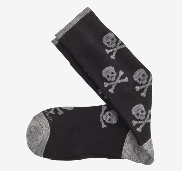 Men Johnston and Murphy Socks Space Dye Socks Black Skull