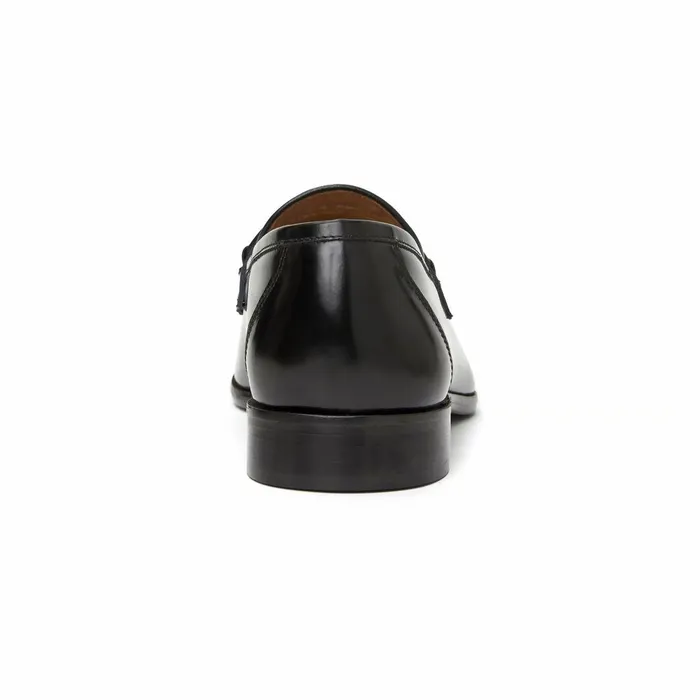 Men Loafers and Slipons Bruno Magli Alessio Slip On Black Bit Loafer Black Leather