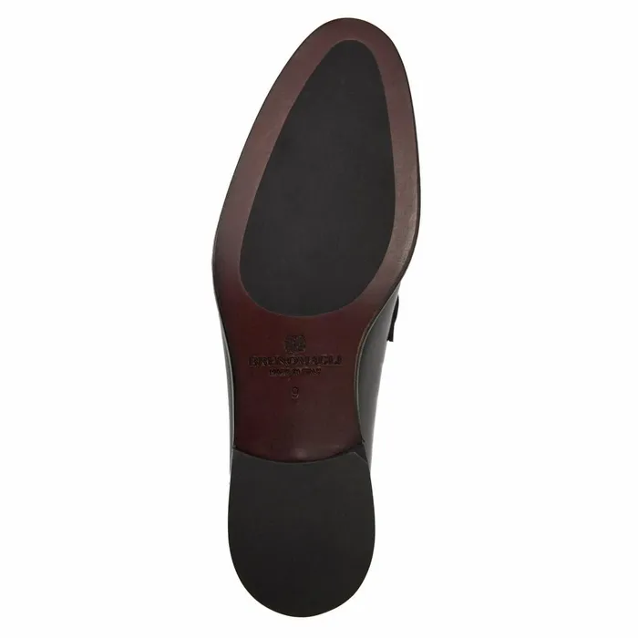 Men Loafers and Slipons Bruno Magli Alessio Slip On Black Bit Loafer Black Leather