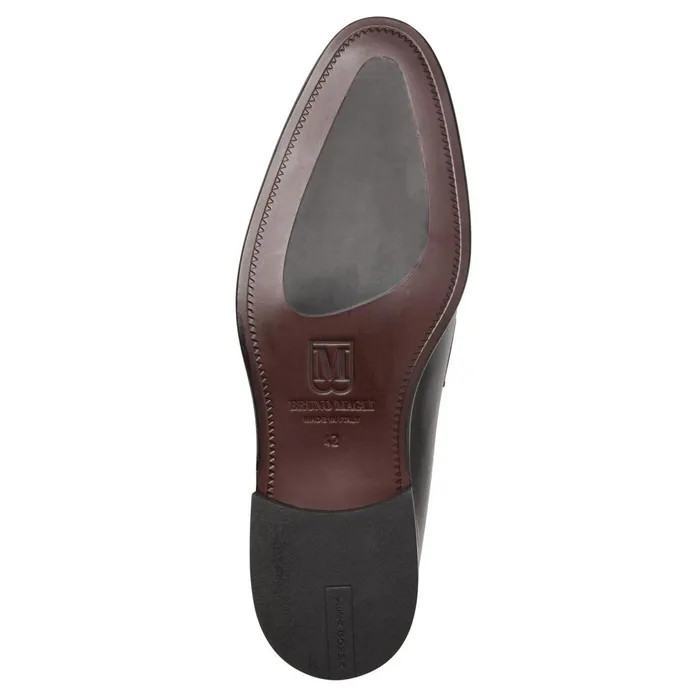 Men Loafers and Slipons Bruno Magli Sante Double Gore Classic Bit Leather LoaferBlack