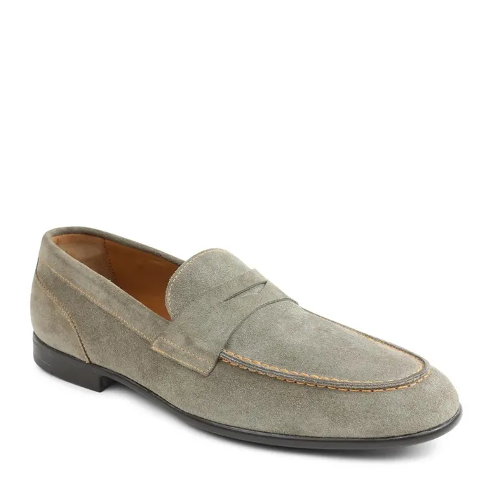 Men Loafers and Slipons Bruno Magli Silas Suede Loafer 8211 Taupe
