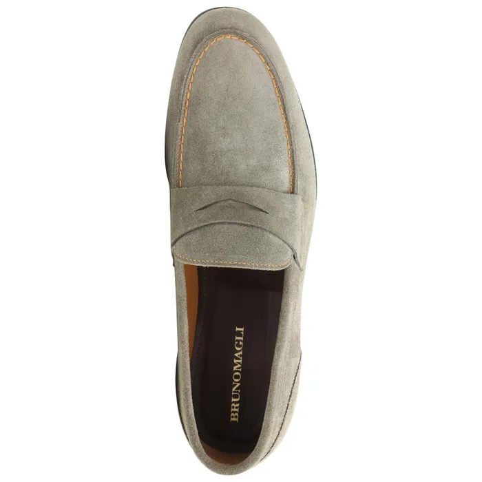 Men Loafers and Slipons Bruno Magli Silas Suede Loafer 8211 Taupe