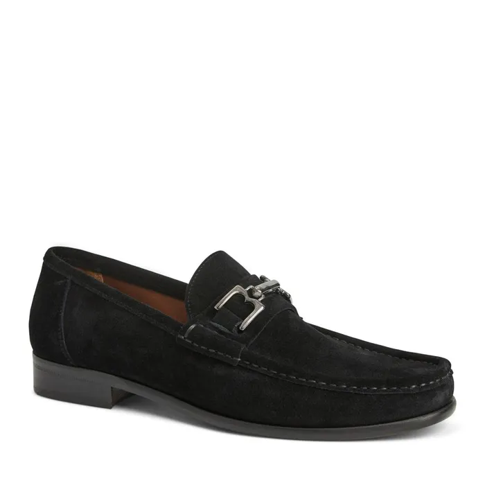 Men Loafers and Slipons Bruno Magli Trieste Classic Suede Loafer Black Suede