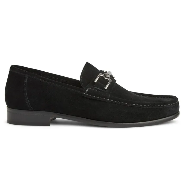 Men Loafers and Slipons Bruno Magli Trieste Classic Suede Loafer Black Suede