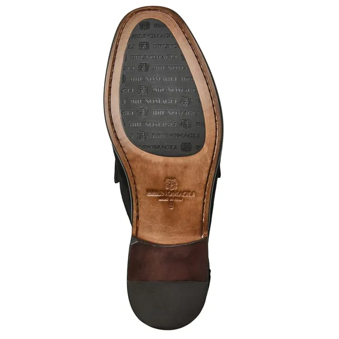 Men Loafers and Slipons Bruno Magli Trieste Classic Suede Loafer Black Suede