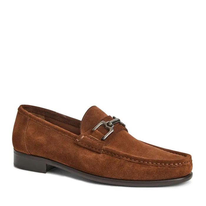 Men Loafers and Slipons Bruno Magli Trieste Classic Suede Loafer Cognac
