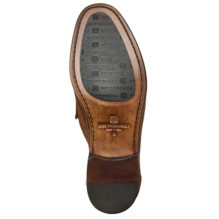 Men Loafers and Slipons Bruno Magli Trieste Classic Suede Loafer Cognac