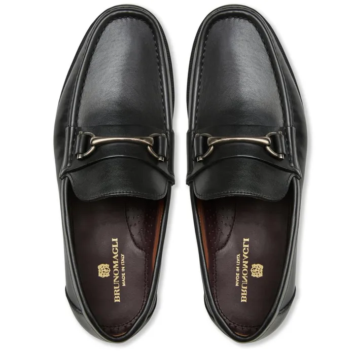 Men Loafers and Slipons Bruno Magli Veneto Bit Slip On LoaferBlack