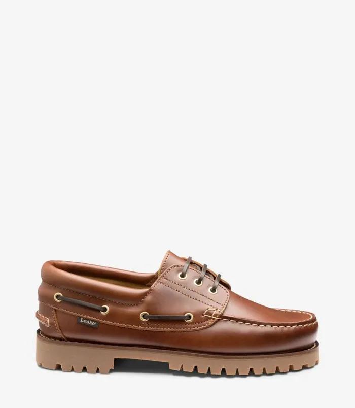 Men Loake Boat Shoes 522 Brown