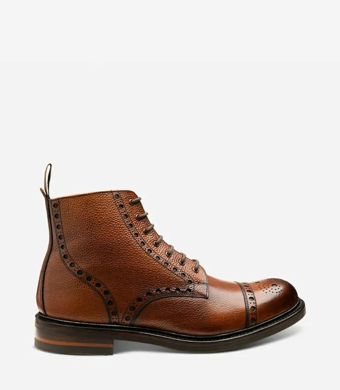 Men Loake Boots Loxley Mahogany Grain