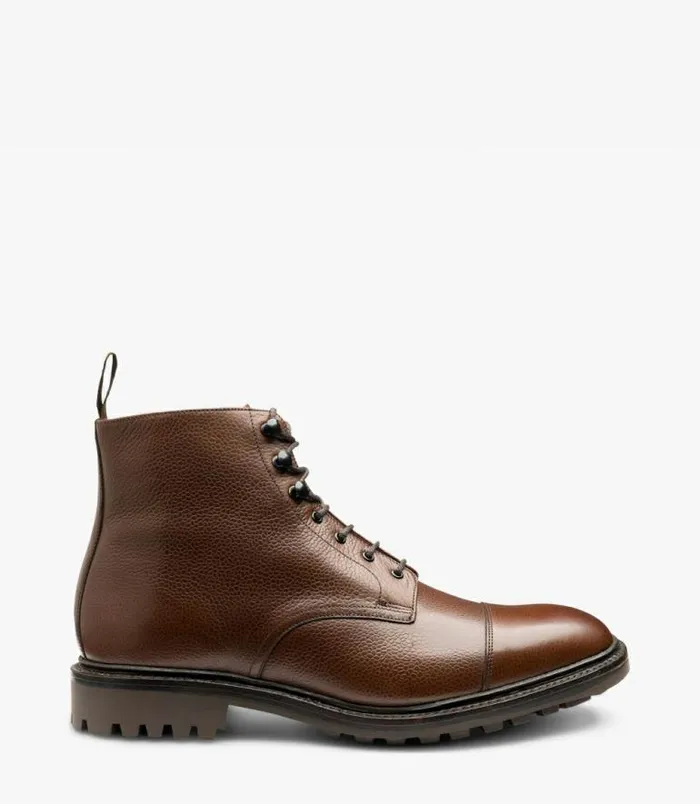 Men Loake Boots Sedbergh Dark Brown Grain