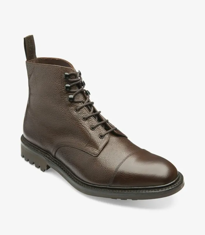 Men Loake Boots Sedbergh Dark Brown Grain