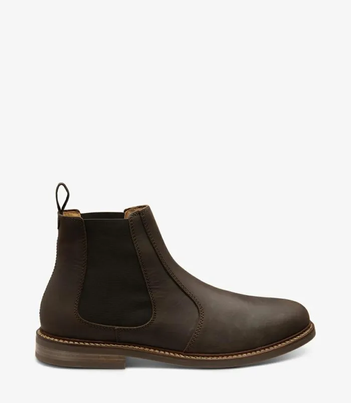 Men Loake Chelsea Boots Davy Brown Oiled Nubuck