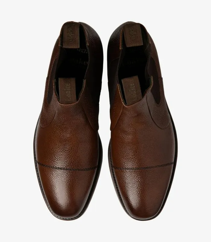 Men Loake Chelsea Boots Newbury Dark Brown Grain Men Loake Chelsea Boots Newbury Dark Brown Grain