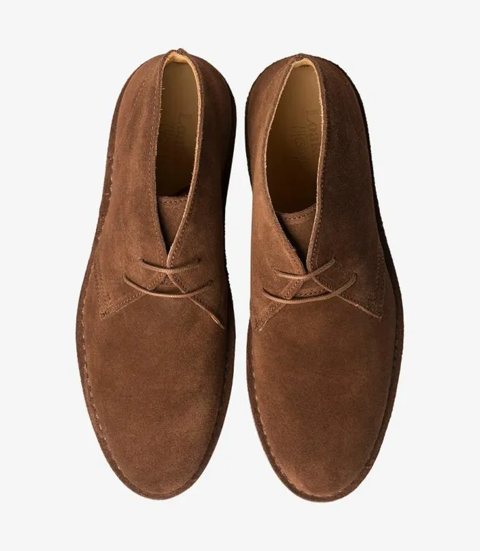 Men Loake Derby Boots Sahara Dark Brown Suede Men Loake Derby Boots Sahara Dark Brown Suede