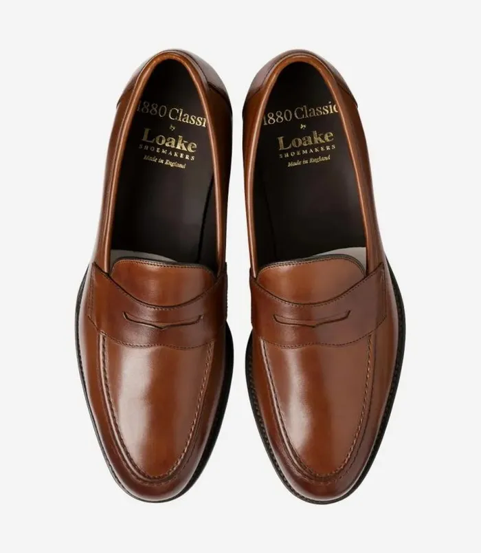 Men Loake Loafers Hornbeam Mahogany