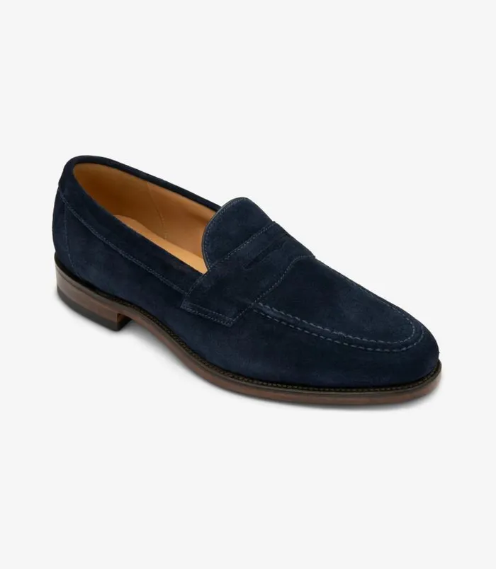 Men Loake Loafers Imperial Navy Suede Men Loake Loafers Imperial Navy Suede