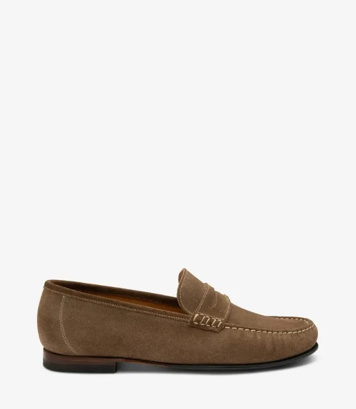 Men Loake Loafers Jefferson Flint Suede