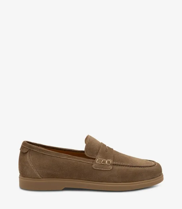 Men Loake Loafers Lucca Flint Suede