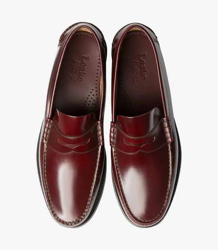 Men Loake Loafers Princeton Burgundy Men Loake Loafers Princeton Burgundy